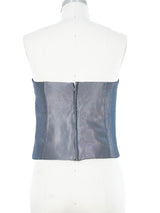 1999 Yeohlee Panelled Metallic Bustier Top arcadeshops.com