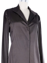 2000 Yeohlee Coffee Satin Blouse Top arcadeshops.com