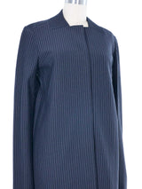 1998 Yeohlee Pinstripe Stretch Knit Blouse Top arcadeshops.com