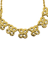 Kenneth Jay Lane Goldtone Flower Collar Jewelry arcadeshops.com
