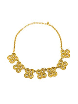Kenneth Jay Lane Goldtone Flower Collar Jewelry arcadeshops.com