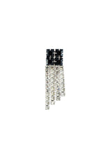 Pauline Trigere Black Rhinestone Earrings Jewelry arcadeshops.com