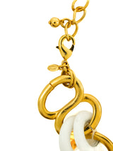 Kenneth Jay Lane White Link Collar Necklace Jewelry arcadeshops.com
