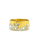 Pauline Trigere Embellished Goldtone Cuff Jewelry arcadeshops.com
