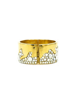 Pauline Trigere Embellished Goldtone Cuff Jewelry arcadeshops.com