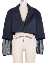 Louis Vuitton Mesh Accented Cropped Jacket