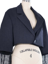 Louis Vuitton Mesh Accented Cropped Jacket