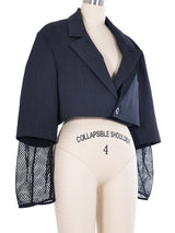 Louis Vuitton Mesh Accented Cropped Jacket