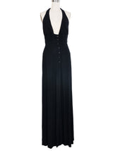 1970s Ossie Clark Halter Button Front Dress Dress arcadeshops.com