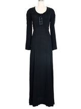 1970s Ossie Clark Satin Puff Shoulder Dress Dress arcadeshops.com