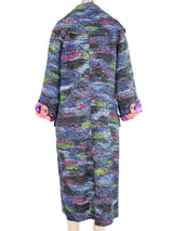 2015 Chanel Reversible Watercolor Trench Coat Jacket arcadeshops.com