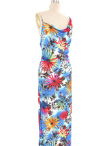 Versace Jeans Couture Floral Jersey Maxi Dress Dress arcadeshops.com