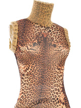 Jean Paul Gaultier Animal Printed Mesh Twin Set Top arcadeshops.com