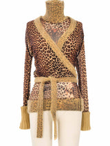 Jean Paul Gaultier Animal Printed Mesh Twin Set Top arcadeshops.com