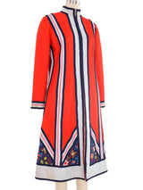 Malcolm Starr Rik Rak Trim Zip Caftan Dress arcadeshops.com
