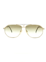 Yves Saint Laurent Chrome Frame Aviator Sunglasses Accessory arcadeshops.com