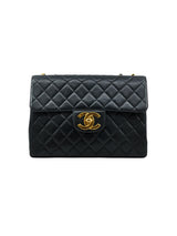 1990s Chanel Quilted Lambskin Jumbo Half Flap Accessory arcadeshops.com