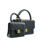 1994 Chanel Parent Child Quilted Double Bag Accessory arcadeshops.com