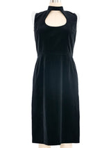 Comme des Garcons GIRL Ruffle Trim Velvet Cutout Dress Dress arcadeshops.com