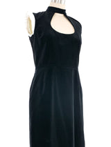 Comme des Garcons GIRL Ruffle Trim Velvet Cutout Dress Dress arcadeshops.com