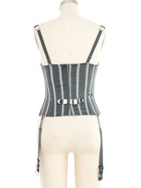 Chantal Thomass Pinstriped Garter Bustier Top arcadeshops.com