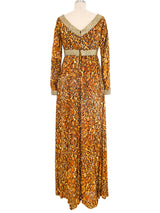 1970s Lillie Rubin Leopard Print Palazzo Jumpsuit Dress arcadeshops.com