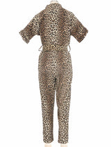 1970s Roberta Lynn Leopard Print Jumpsuit Dress arcadeshops.com