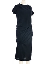 Comme des Garcons Black Layered Wool Shirt Dress Dress arcadeshops.com