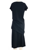 Comme des Garcons Black Layered Wool Shirt Dress Dress arcadeshops.com