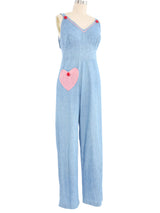 Gingham Heart Chambray Playsuit Dress arcadeshops.com