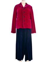 Comme des Garcons Two Tone Velvet Ensemble Suit arcadeshops.com
