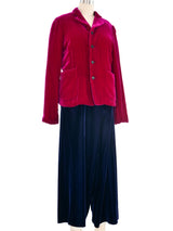 Comme des Garcons Two Tone Velvet Ensemble Suit arcadeshops.com