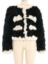 2021 Chanel Classic Jacket in Curly Lamb Fur Jacket arcadeshops.com