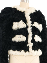 2021 Chanel Classic Jacket in Curly Lamb Fur Jacket arcadeshops.com