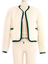 1994 Chanel Faux Fur Collarless Jacket Jacket arcadeshops.com