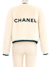 1994 Chanel Faux Fur Collarless Jacket Jacket arcadeshops.com