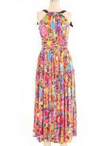 2008 Chanel Bubble Printed Tiered Maxi Dress Dress arcadeshops.com