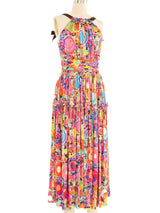 2008 Chanel Bubble Printed Tiered Maxi Dress Dress arcadeshops.com