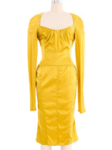 2003 Gucci Chartreuse Silk Dress Dress arcadeshops.com