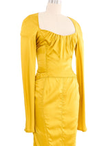 2003 Gucci Chartreuse Silk Dress Dress arcadeshops.com