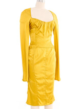 2003 Gucci Chartreuse Silk Dress Dress arcadeshops.com
