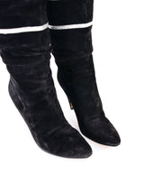 Casadei Black Suede Rhinestone Boots, 6 Accessory arcadeshops.com