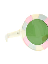 1960s Pastel Stripe Sunglasses Accessory arcadeshops.com