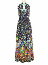 Oscar de la Renta Paisley Pinafore Style Dress Dress arcadeshops.com