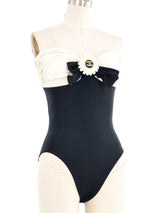 1990 Chanel Camellia Swimsuit Suit arcadeshops.com