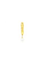 1993 Chanel Pearl Drop Hoop Earrings Jewelry arcadeshops.com