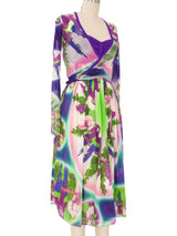 Jean Paul Gaultier Parrot Printed Mesh Dress and Jacket Dress arcadeshops.com