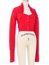 1991 Dolce & Gabbana Red Shrug Top Top arcadeshops.com