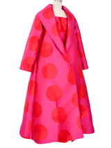 Colorblock Polka Dot Opera Coat Gown Ensemble Outerwear arcadeshops.com
