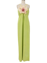 Bill Blass Lime Green Gown Dress arcadeshops.com